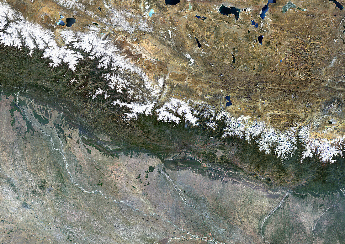 Nepal, satellite image