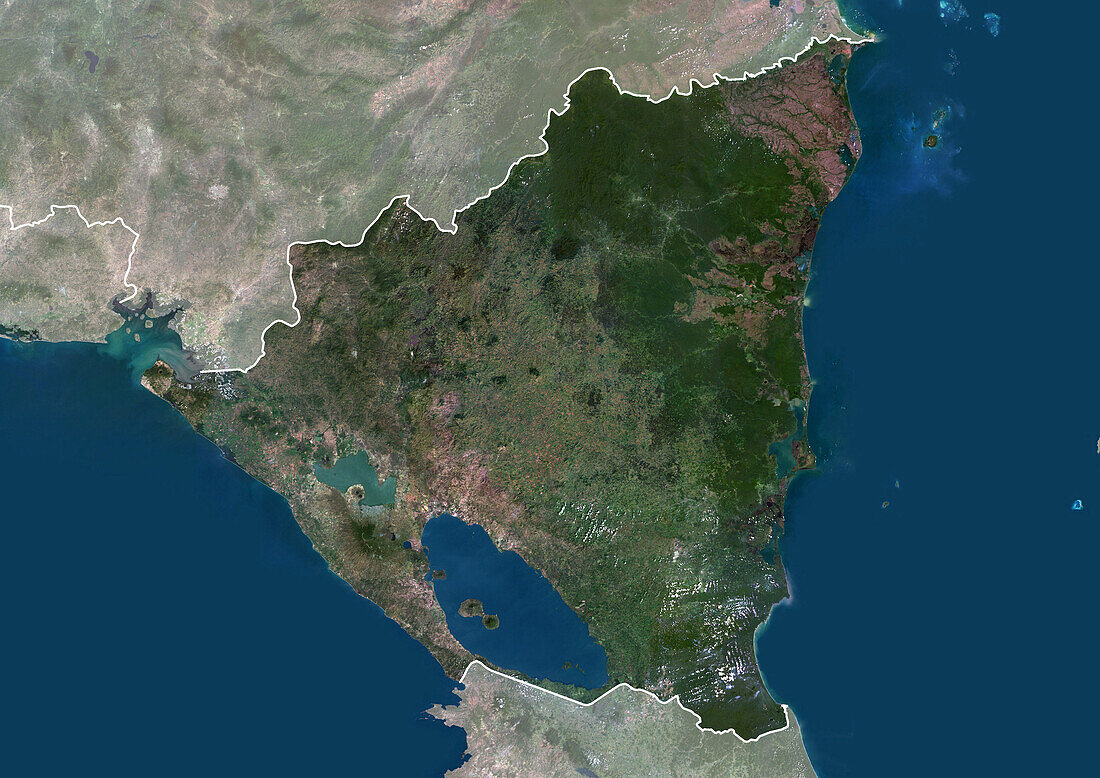 Nicaragua, satellite image