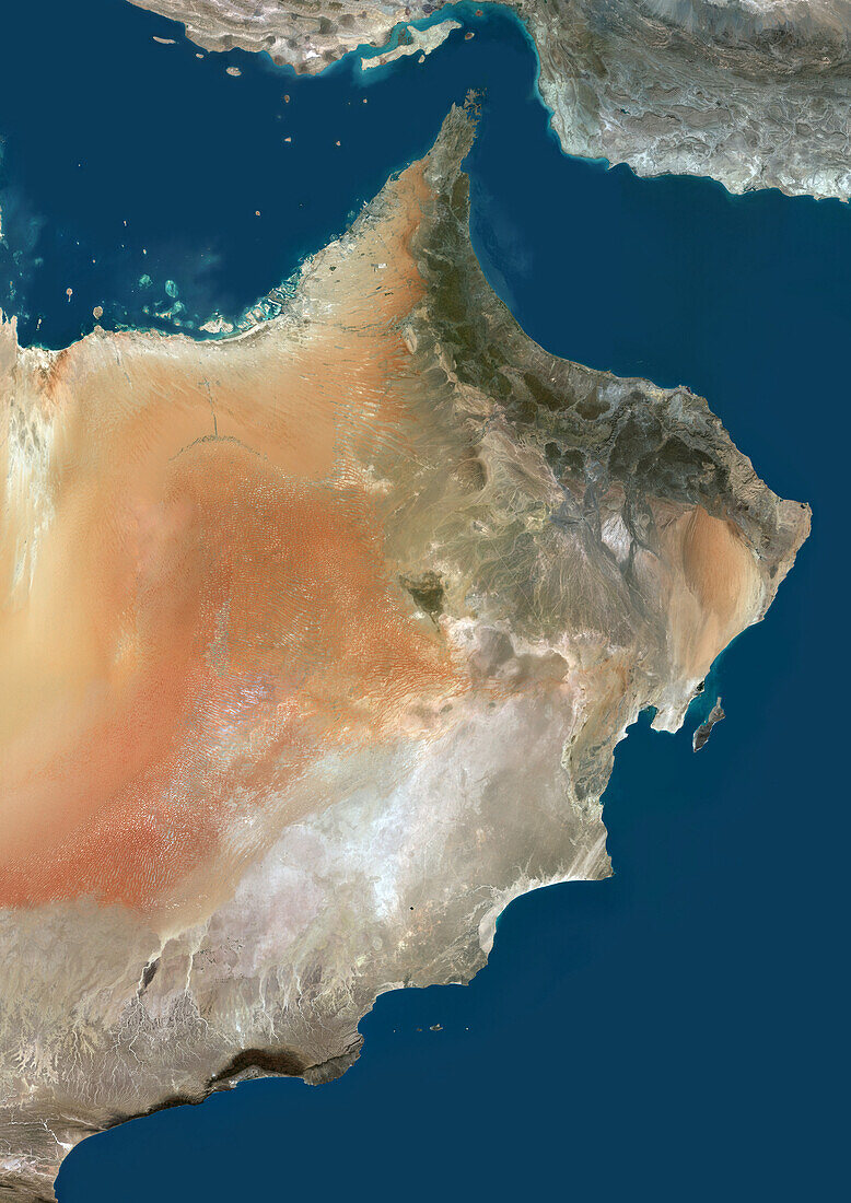 Oman, satellite image