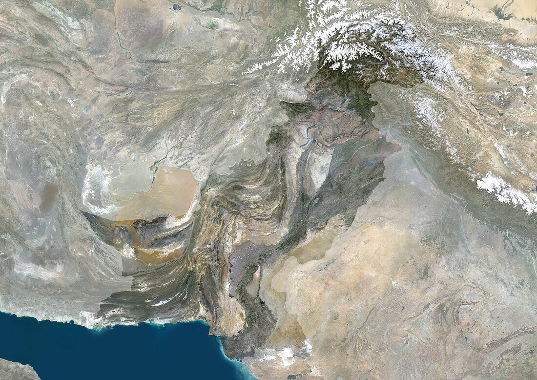 Pakistan, satellite image