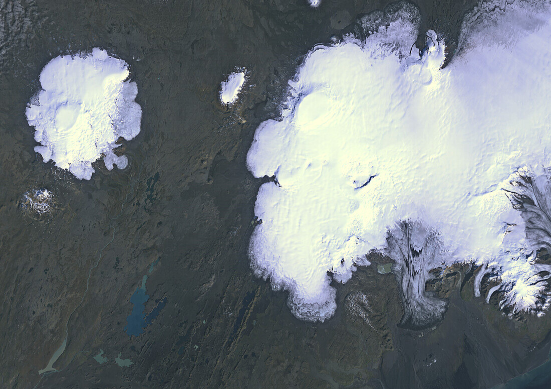 Vatnajokull Glacier, Iceland in 1986, satellite image