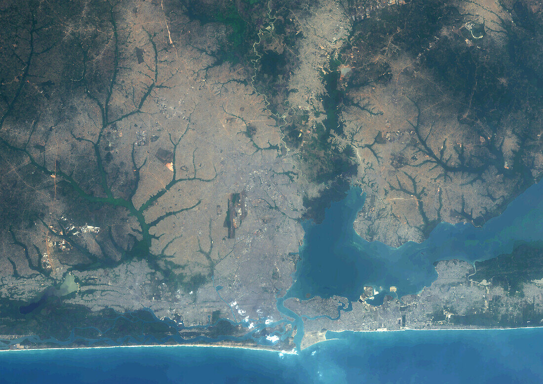 Lagos, Nigeria, satellite image
