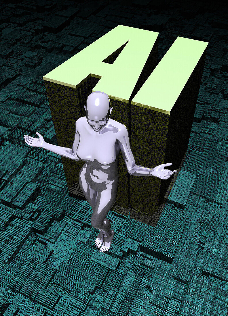 AI in robotics, conceptual illustration