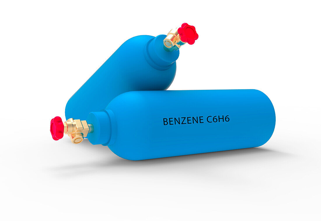 Canister of benzene gas
