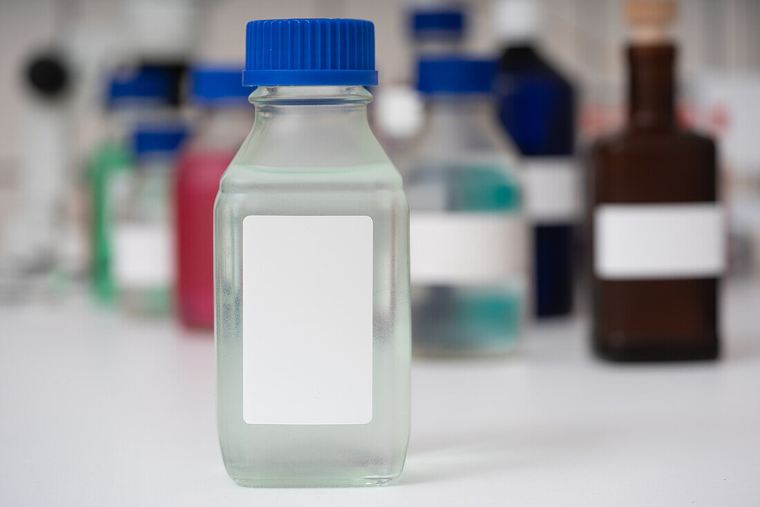 Glass laboratory bottles