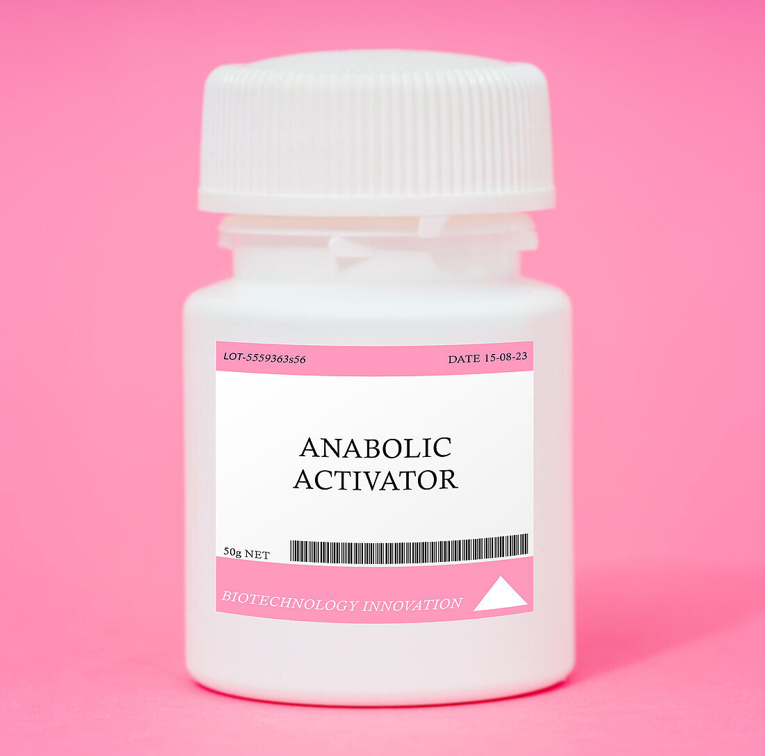 Container of anabolic activator