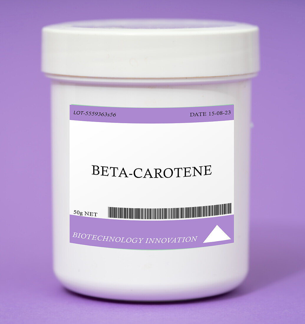 Container of beta-carotene