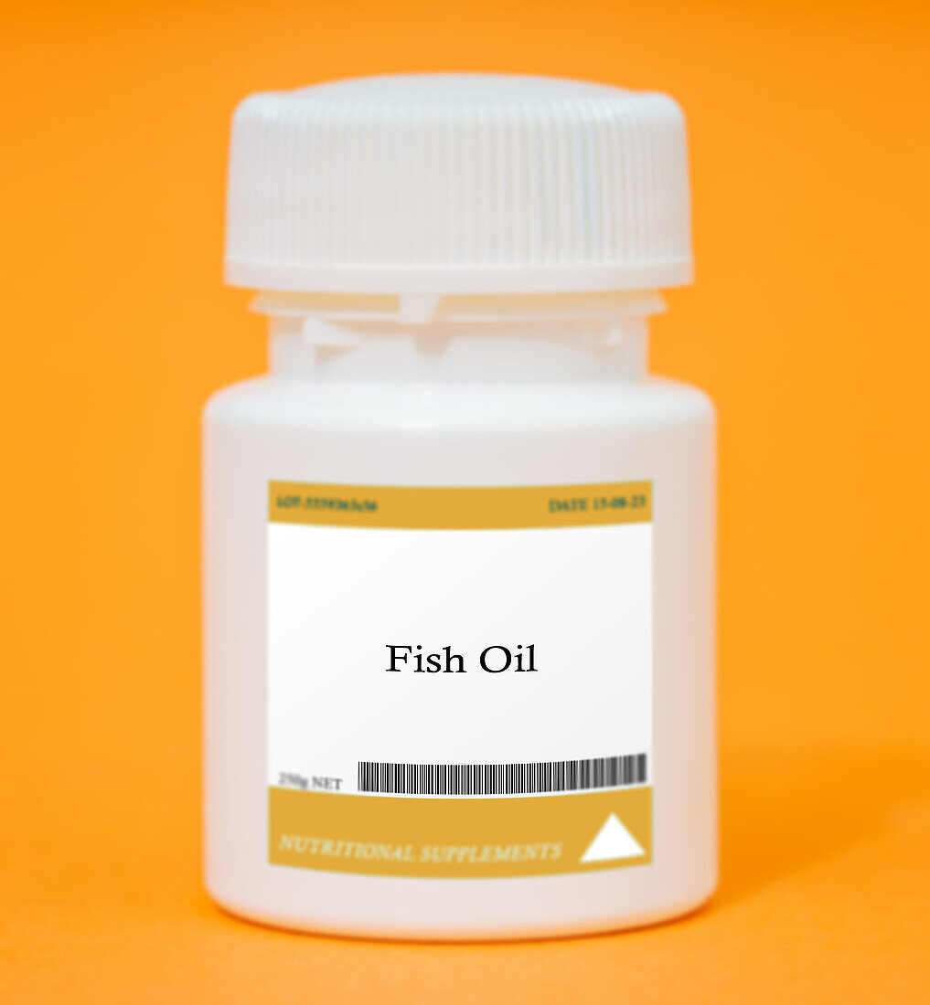 Container of fish oil