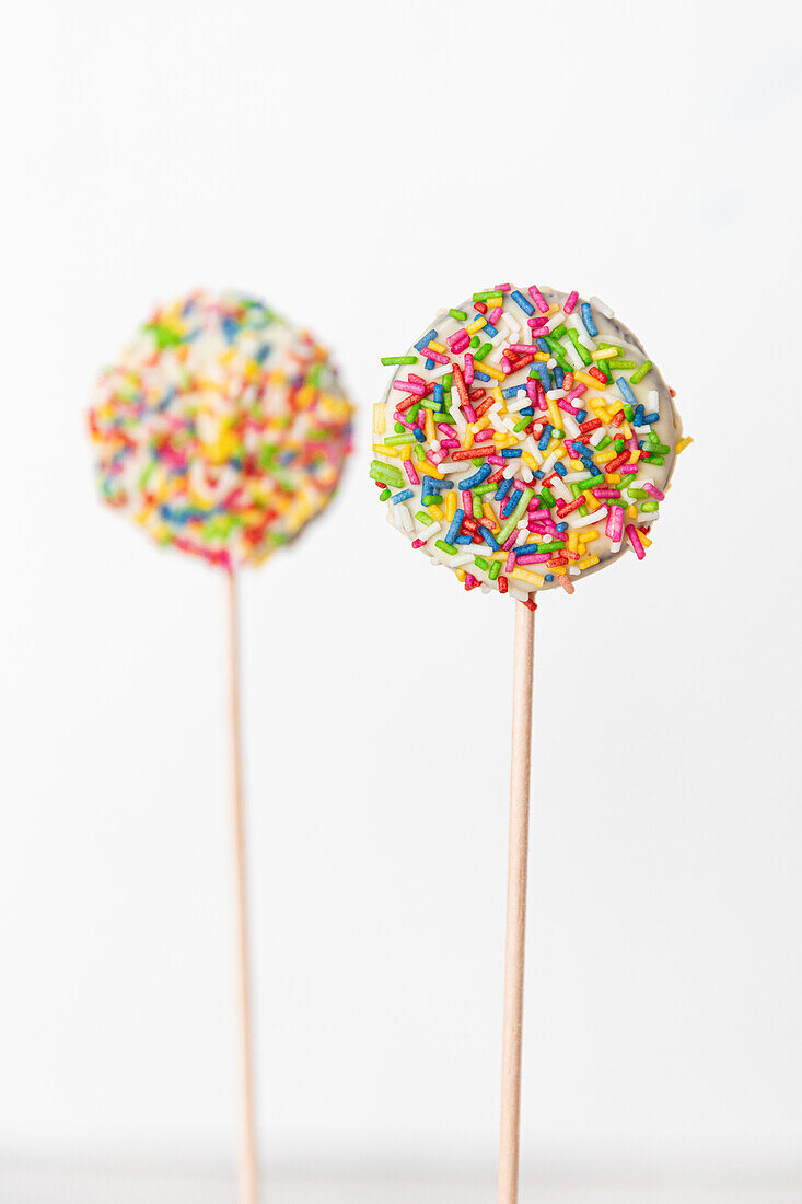 Lollies with colourful sugar sprinkles