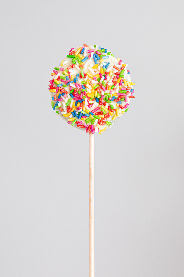Lolly with coloured sugar sprinkles