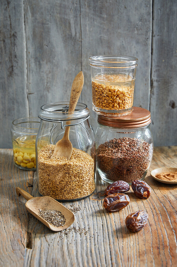 Seeds, grains and dates