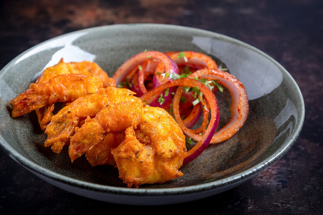 Ambasari Jhinga, Indian prawn pakora