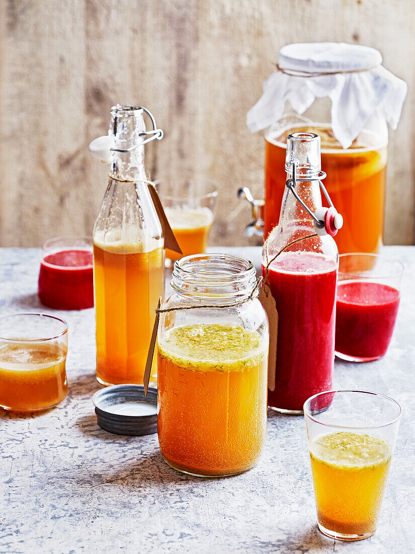 Kombucha variations with fruit