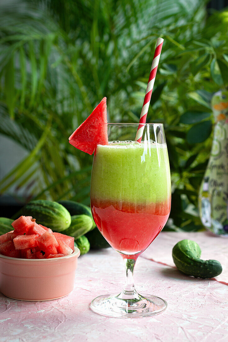 Watermelon and cucumber smoothie