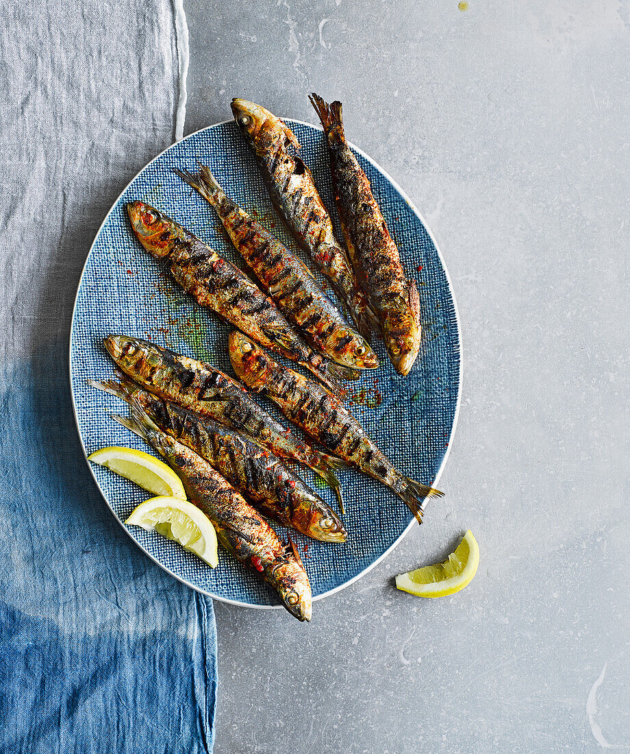 Grilled sardines