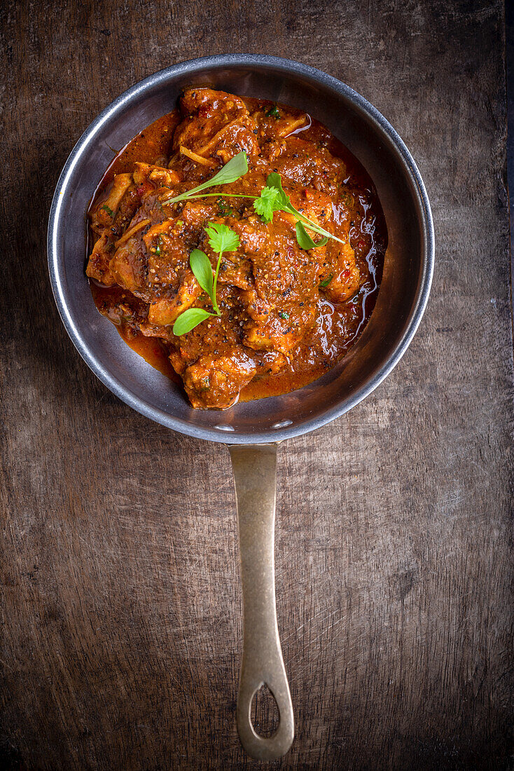 Indisches Hühnchen in Pfeffersauce