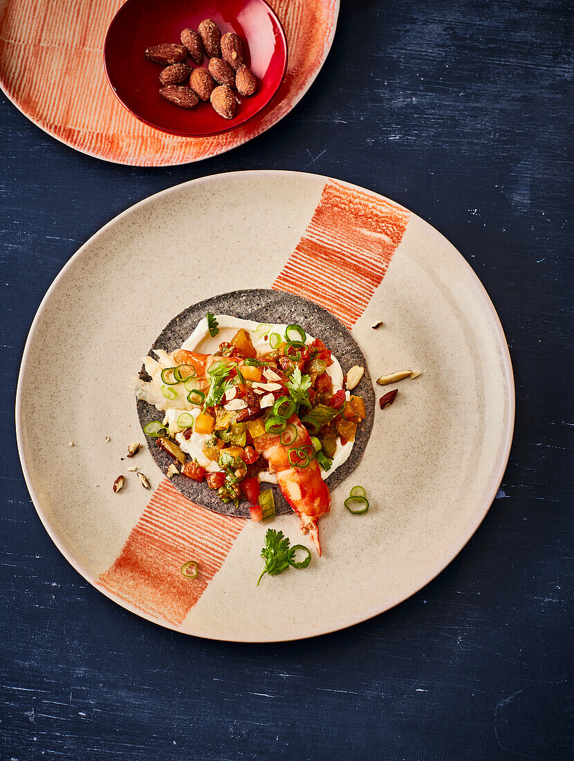 Prawn tacos with tomato salsa