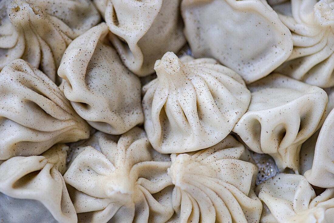 Khinkali, traditional Georgian dumplings with black pepper