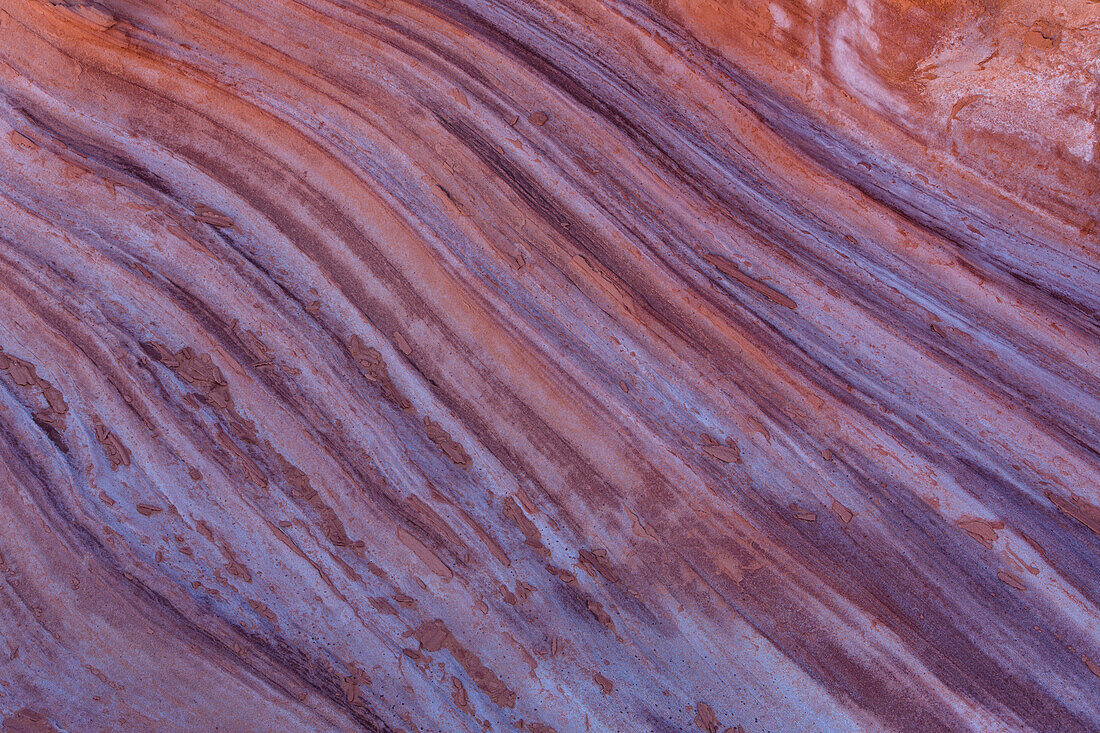 Colorful eroded Aztec sandstone formations in Little Finland, Gold Butte National Monument, Nevada.