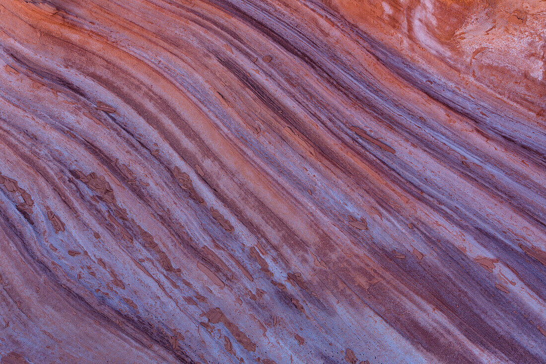 Farbenfrohe erodierte Azteken-Sandsteinformationen in Little Finland, Gold Butte National Monument, Nevada