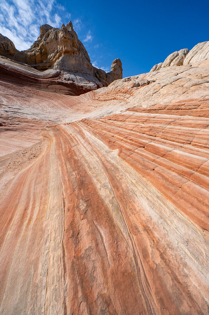 Erodierte Navajo-Sandsteinformationen in der White Pocket Recreation Area, Vermilion Cliffs National Monument, Arizona