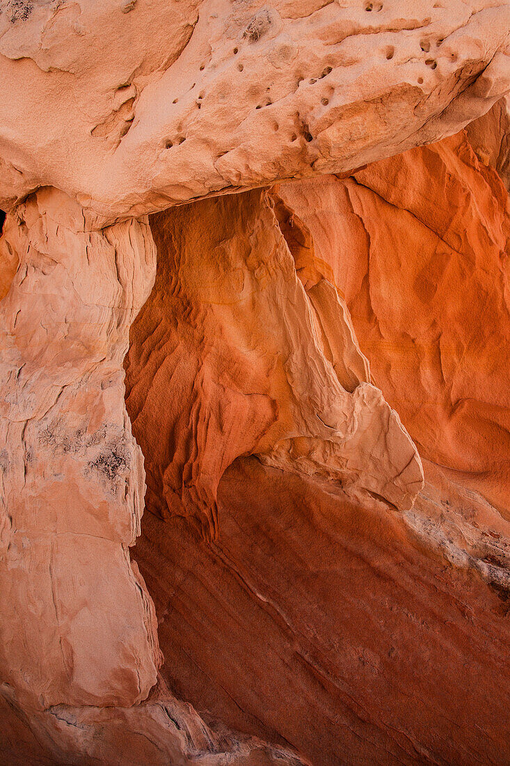 Erodierte Navajo-Sandsteinformationen in der White Pocket Recreation Area, Vermilion Cliffs National Monument, Arizona