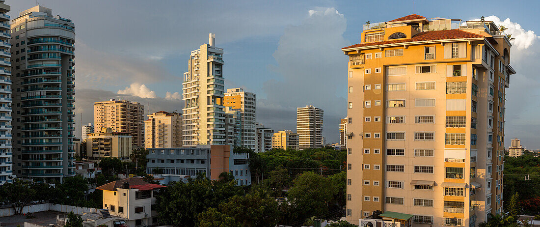 Apartment buildings in central Santo Domingo, Dominican Repbulic.