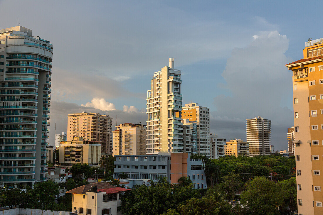 Apartment buildings in central Santo Domingo, Dominican Repbulic.