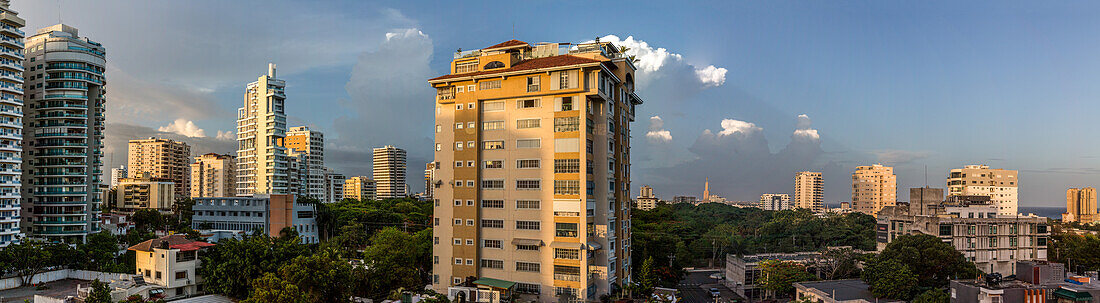 Apartment buildings in central Santo Domingo, Dominican Repbulic.