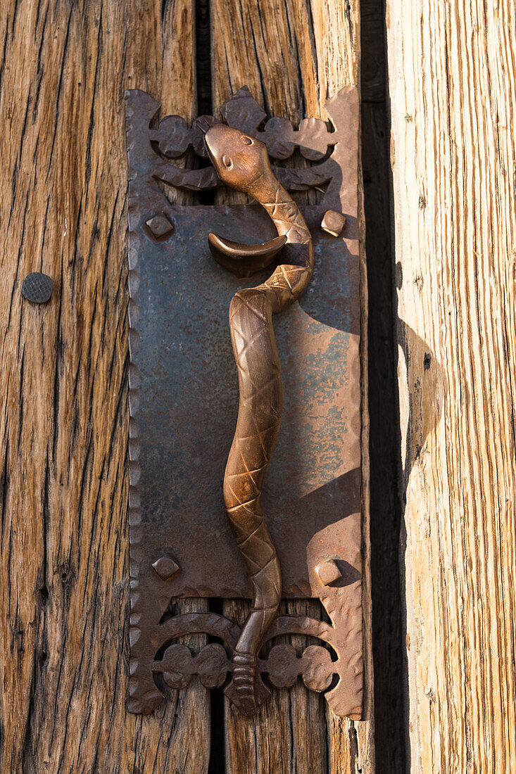 Detail of the cast iron serpent on the … – License image – 14125422 ...