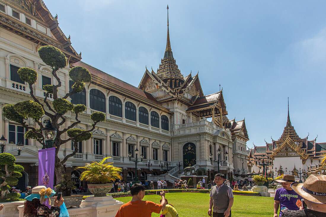 Der Phra Thinang Chakri Maha Prasat im Mittelhof des Großen Palastes in Bangkok, Thailand
