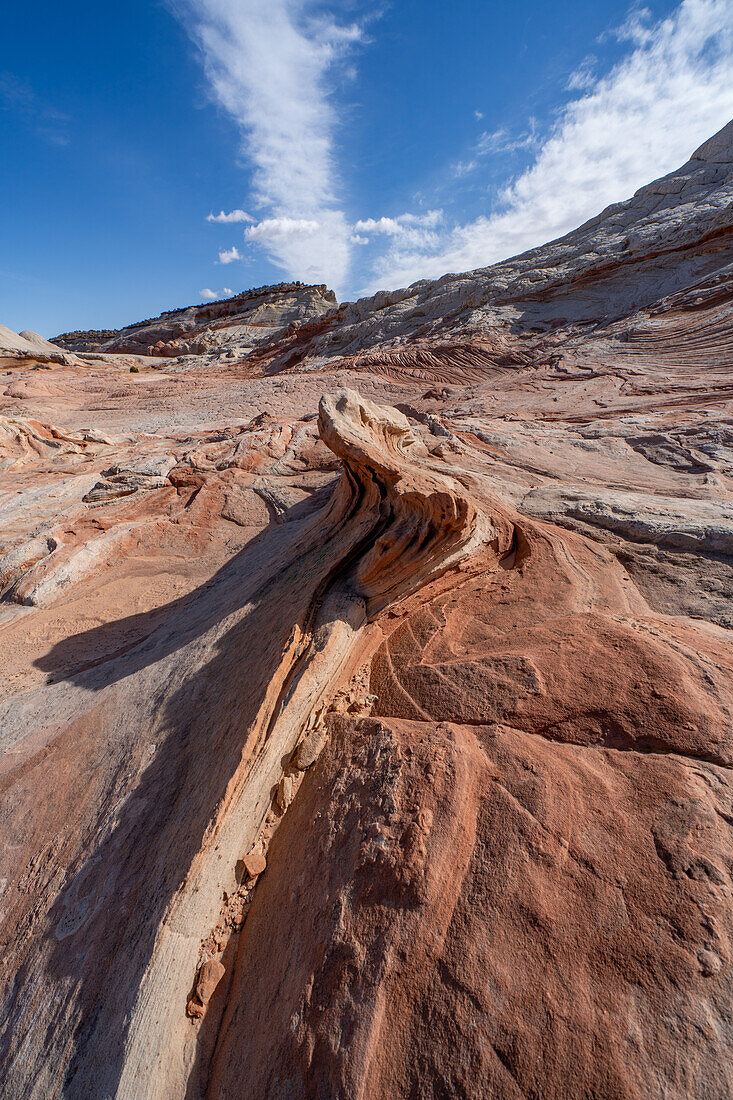 Erodierte Navajo-Sandsteinformationen in der White Pocket Recreation Area, Vermilion Cliffs National Monument, Arizona