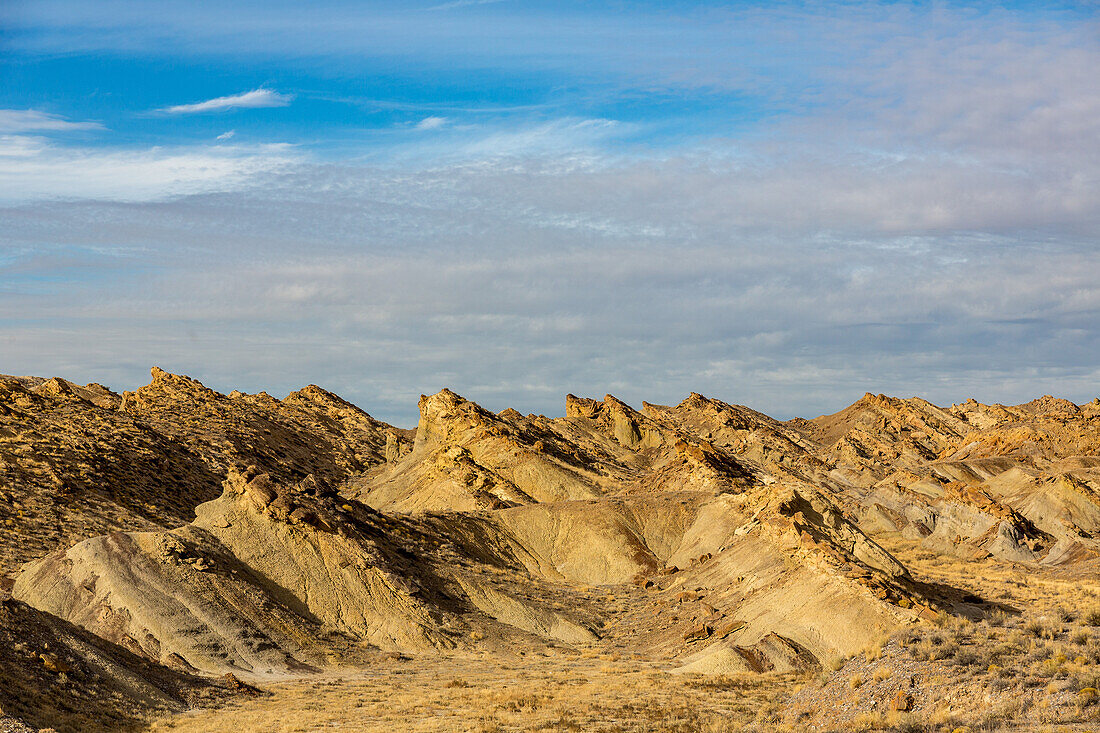 An eroded anticline uplift in the Early Campian Menefee Formation by Hogback, New Mexico, on the Navajo Indian Reservation.