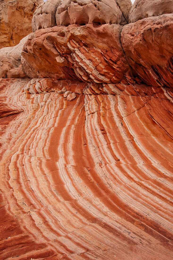 Erodierte Navajo-Sandsteinformationen in der White Pocket Recreation Area, Vermilion Cliffs National Monument, Arizona