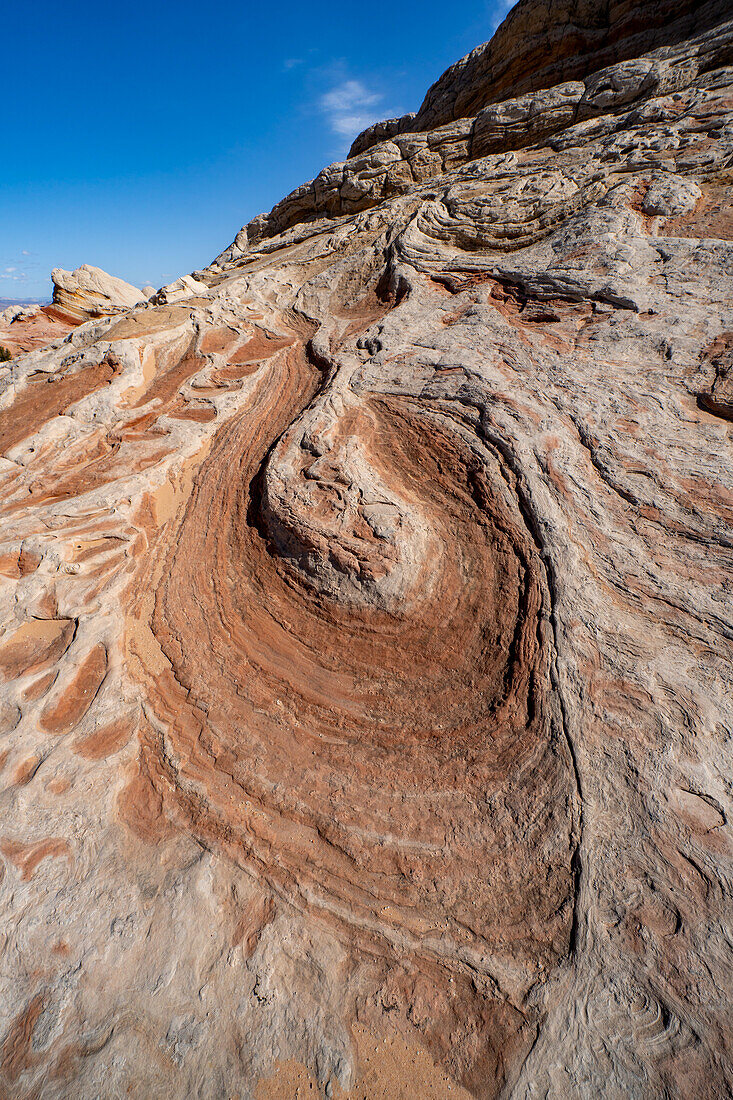 Eroded Navajo sandstone formations in the White Pocket Recreation Area, Vermilion Cliffs National Monument, Arizona.