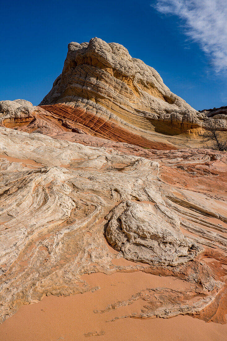 Lollipop Rock, a sandstone formation in the White Pocket Recreation Area, Vermilion Cliffs National Monument, Arizona.