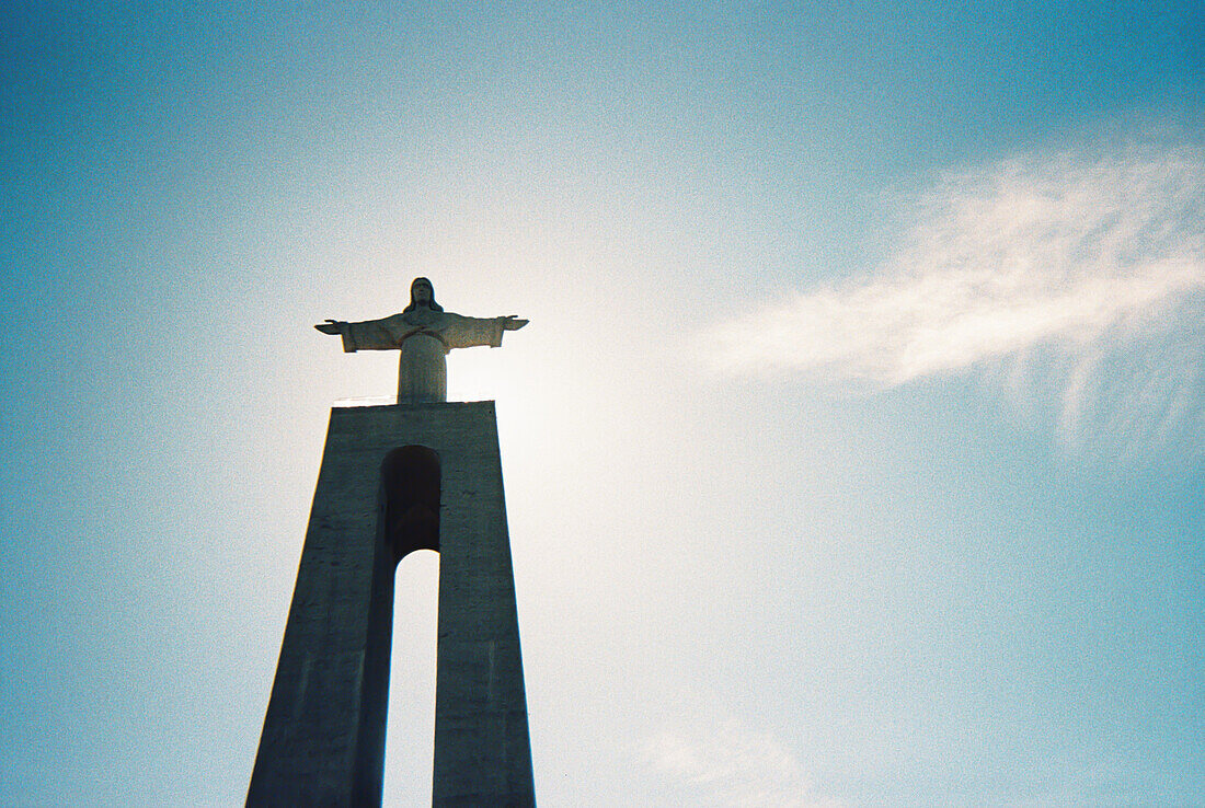 Analog photograph of The Sanctuary of Christ the King, Lisbon, Portugal