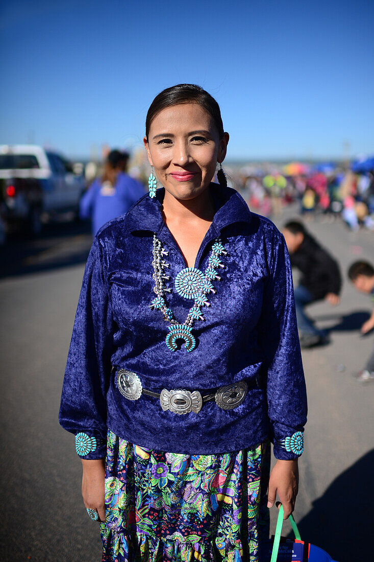 Morning parade at Navajo Nation Fair, a world-renowned event that showcases Navajo Agriculture, Fine Arts and Crafts, with the promotion and preservation of the Navajo heritage by providing cultural entertainment. Window Rock, Arizona.