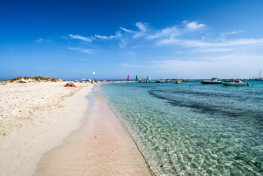 Espalmador, eine kleine Insel im Norden von Formentera, Balearen, Spanien