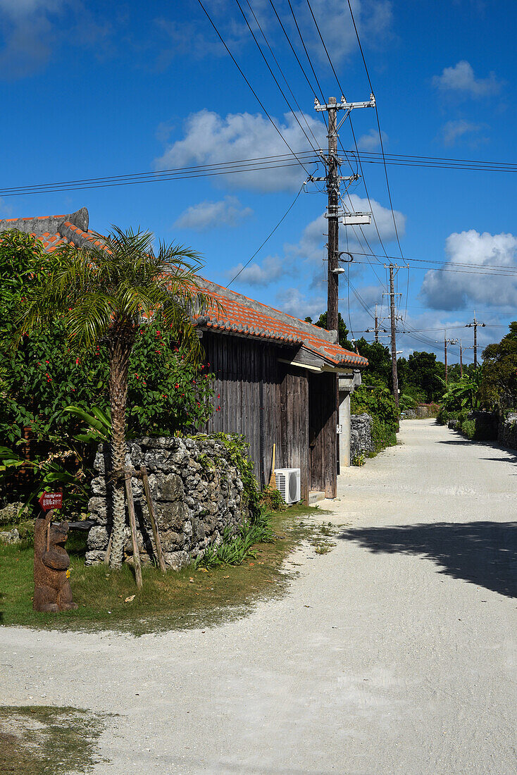 Die Insel Taketomi im Bezirk Yaeyama, Präfektur Okinawa, Japan