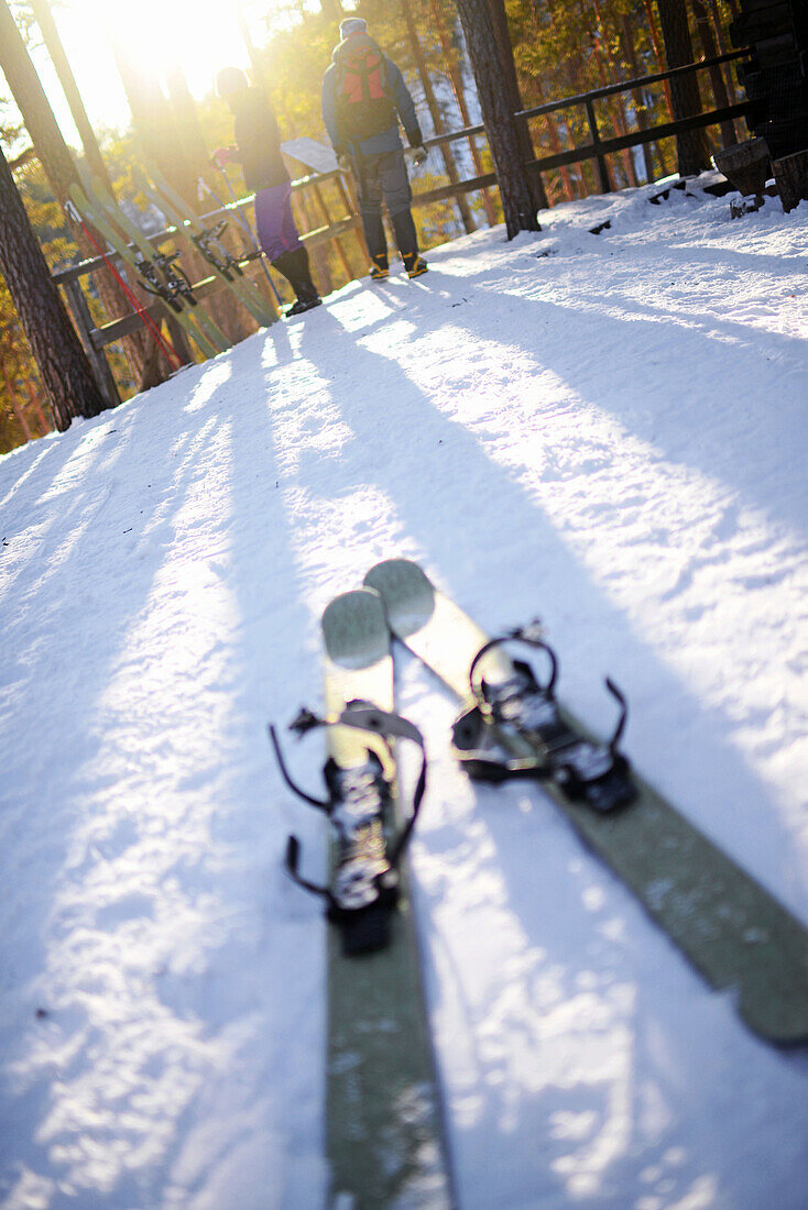 Altai-Skifahren im Skigebiet Pyha, Lappland, Finnland