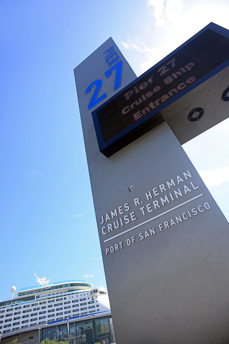 Pier 27, James R. Herman Cruise Terminal in port of San Francisco.