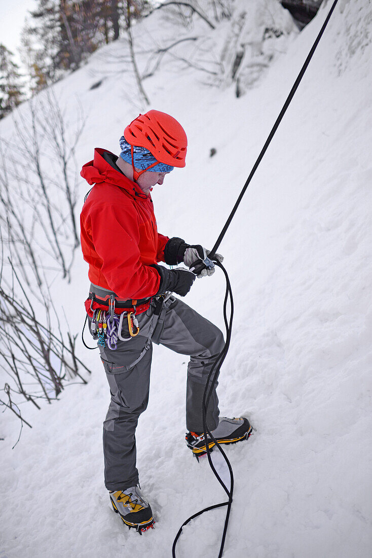 Ice Climbing in Pyh?, Lapland, Finland