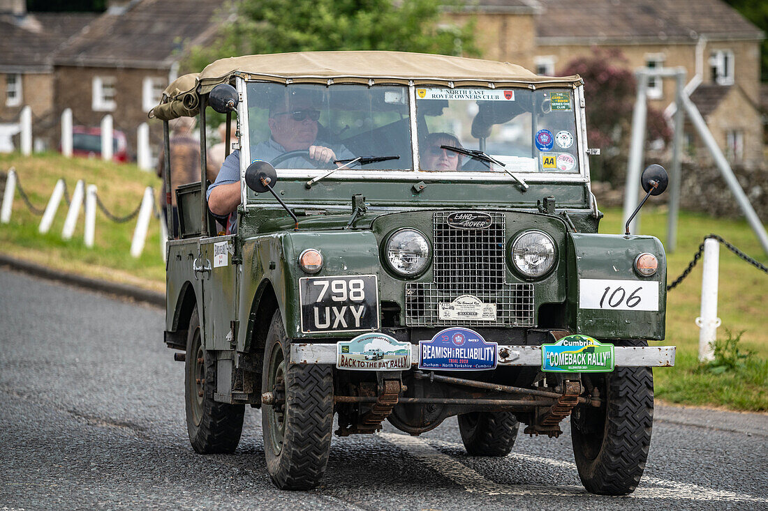 Classic cars in the Beamish Reliability Trial in Bainbridge Yorkshire 2023