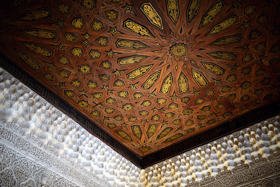 Nasridenpaläste in der Alhambra, Palast- und Festungskomplex in Granada, Andalusien, Spanien