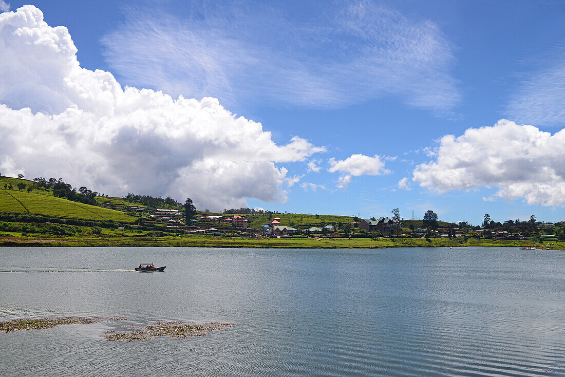 Blick auf den Gregory-See vom Gregory Park aus, Nuwara Eliya, Sri Lanka