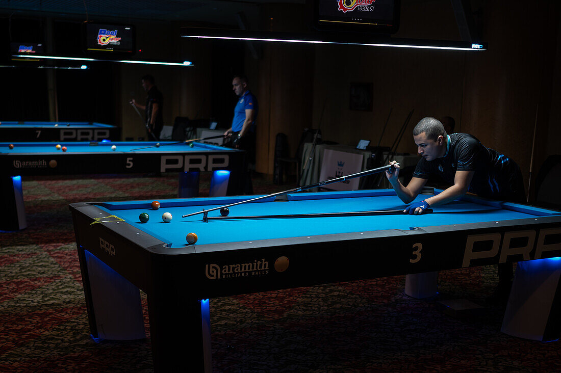 8-ball Pool Tour national competition in Boston Hotel, Zaragoza, Spain