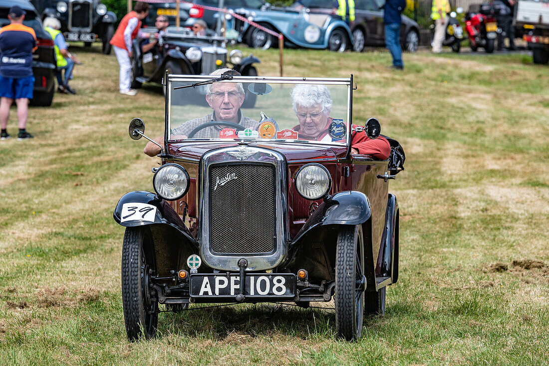 Classic cars in the Beamish Reliability Trial in Bainbridge Yorkshire 2023