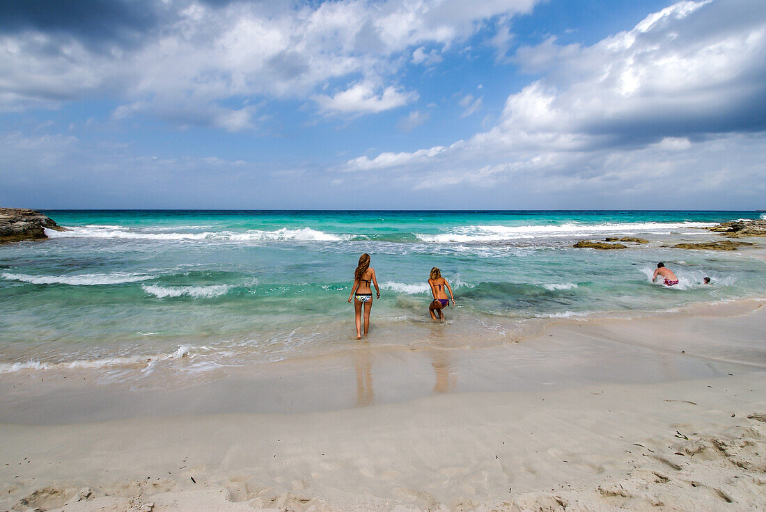 Women on the beach in Formentera