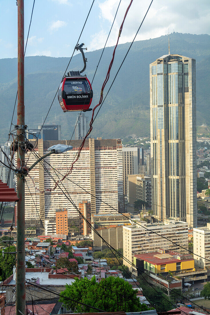 San Agustin MetroCable. The Caracas MetroCable is a cable car integrated to the Caracas Metro, designed so that the inhabitants of the popular neighborhoods of Caracas, usually located in the mountains, can be transported more quickly and safely. Caracas, Venezuela